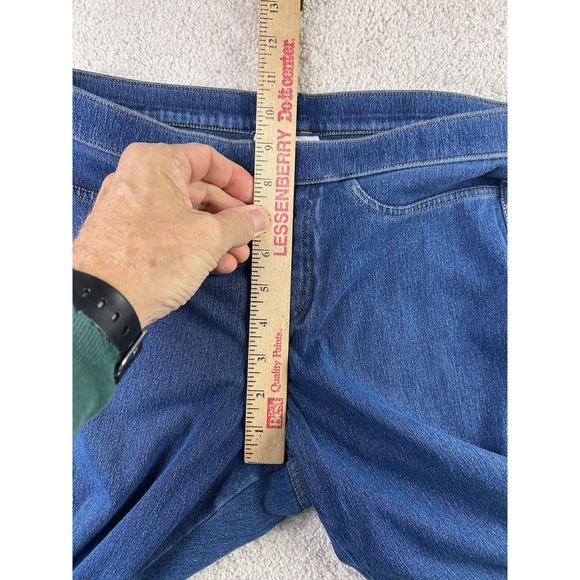 Womens Jeggings Pants Medium Blue Denim Stretch Pull On Elastic Waist Slim Fit - Picture 5 of 11